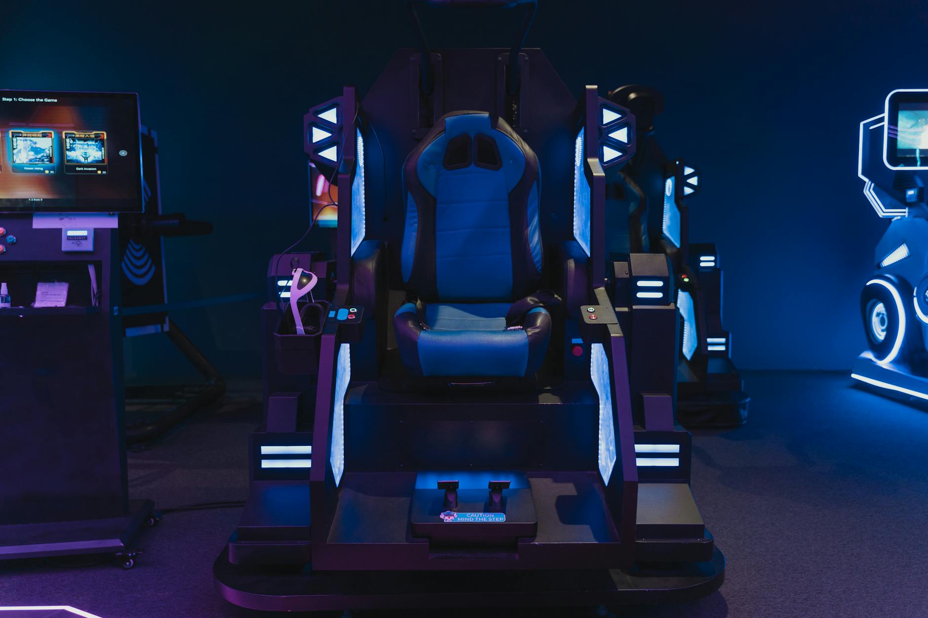 a gaming chair in the arcade