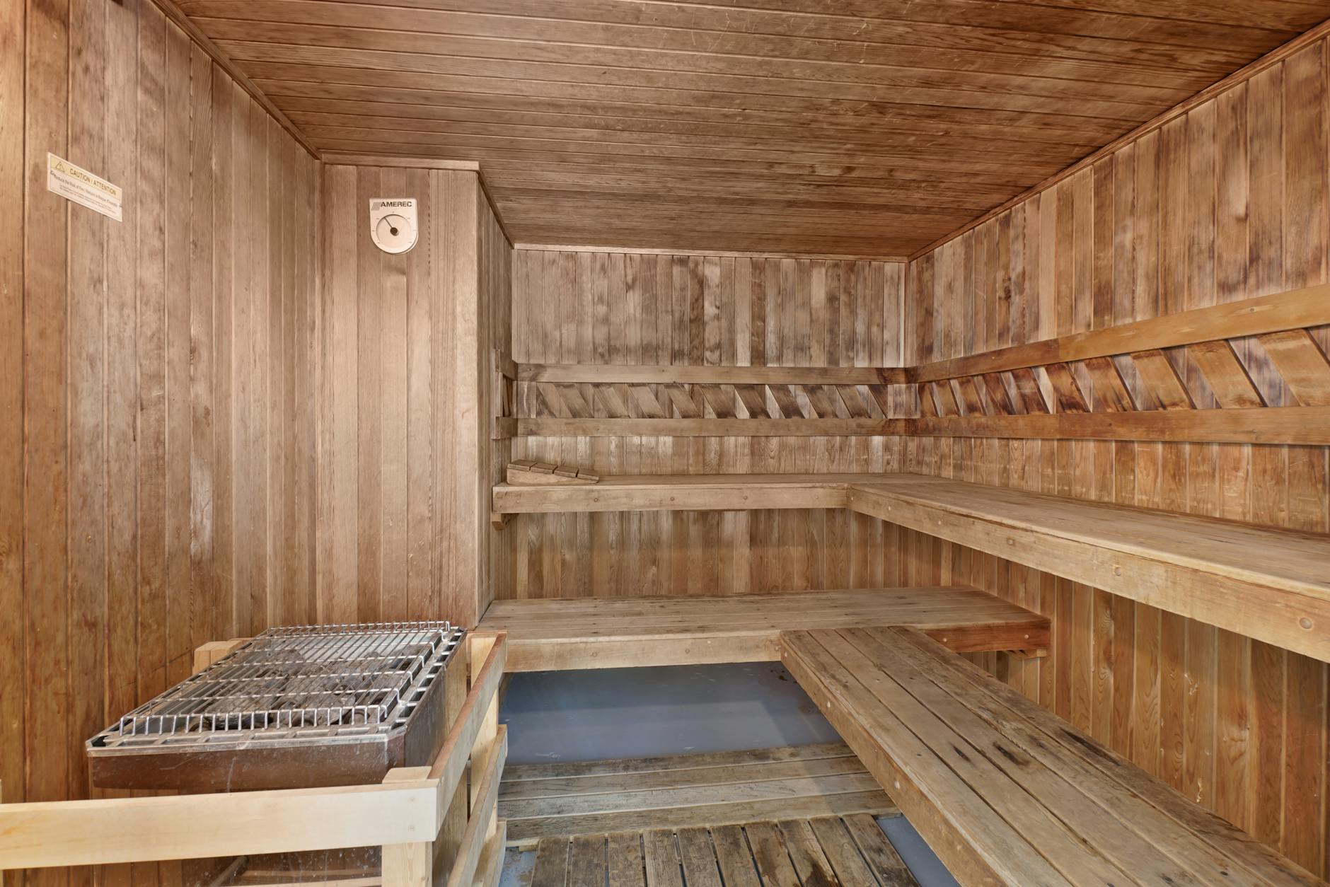 interior of sauna