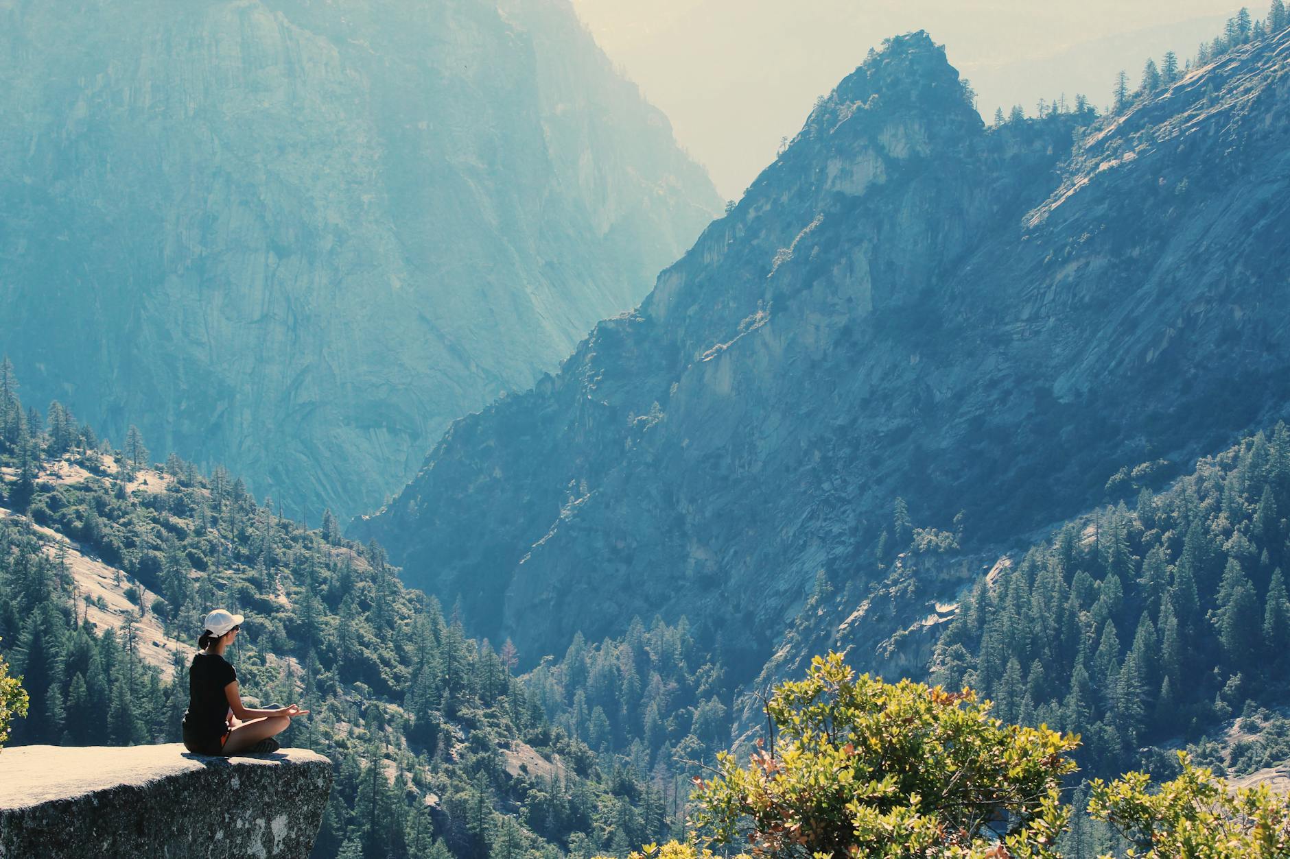 photography of a woman meditating